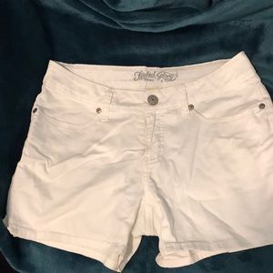 Faded glory white stretch shorts